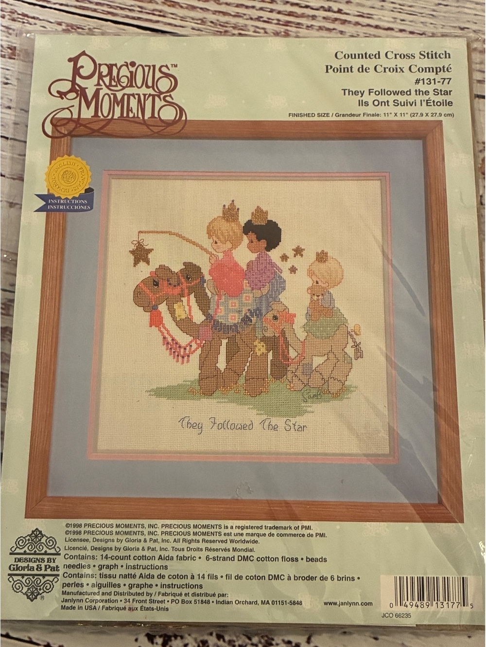 New Vintage Precious Moments They Followed the Star Counted Cross Stitch Kit